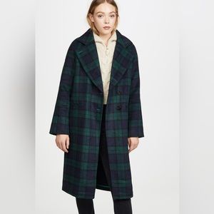 Avec Les Filles Green Plaid Coat